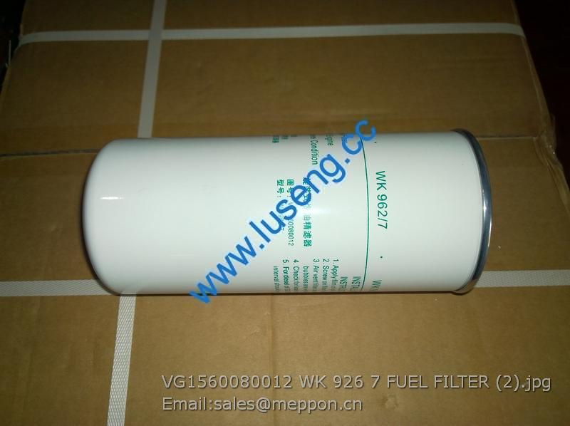 VG1560080012 WK 926 7 FUEL FILTER SINOTRUCK PARTS